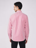 OthersStripes, 2.75 Inch English Spread Semi, Single cuff, 2 horizontal buttons bevelled front