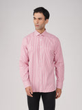 OthersStripes, 2.75 Inch English Spread Semi, Single cuff, 2 horizontal buttons bevelled front